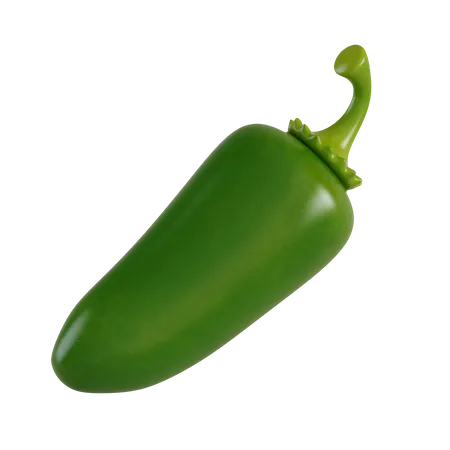 Green Chili  3D Illustration