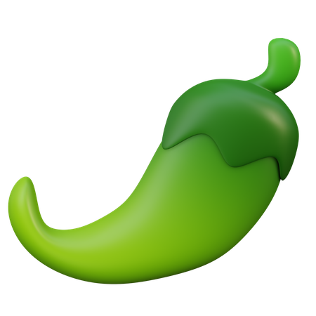 Green Chili 3D Illustration