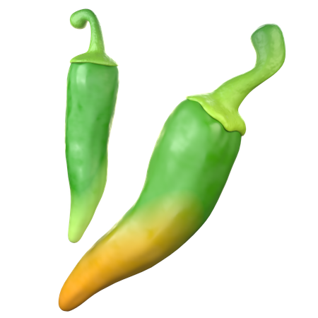 Green Chilli  3D Icon