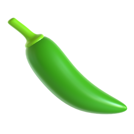 Green Chilli  3D Icon