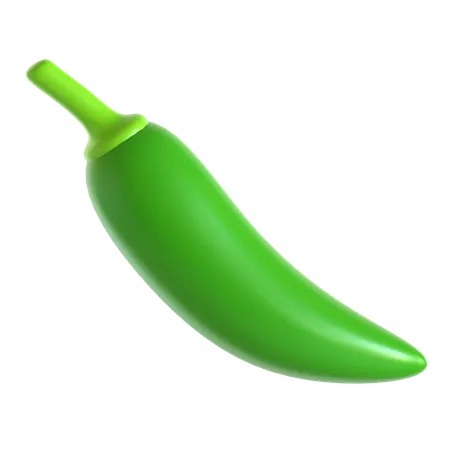 Green Chilli  3D Icon