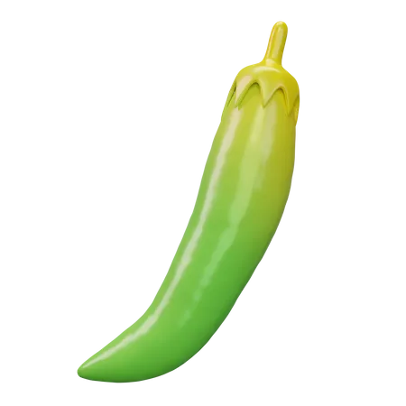 Green Chillies  3D Icon