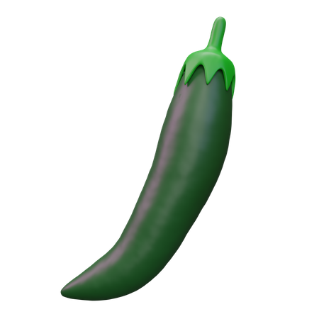 Green Chillies  3D Icon