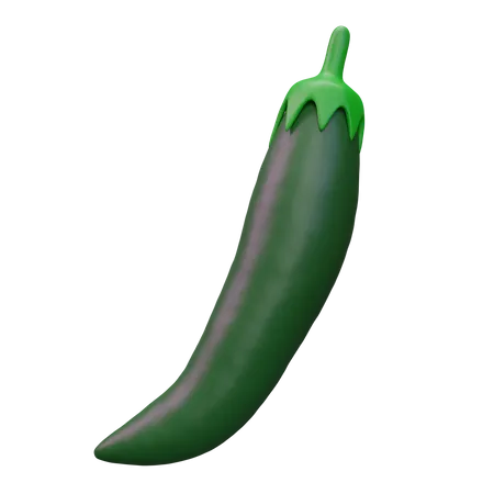 Green Chillies  3D Icon