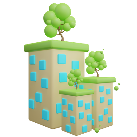 Green City  3D Icon