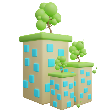 Green City  3D Icon