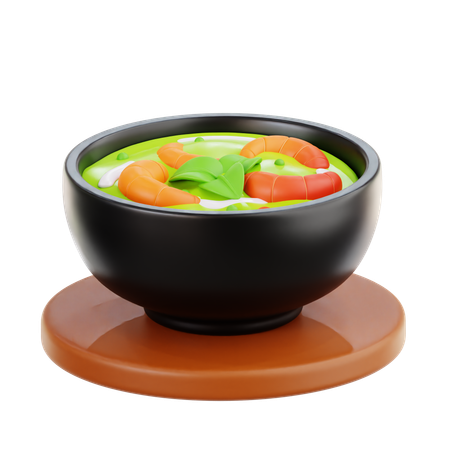 Green Curry  3D Icon