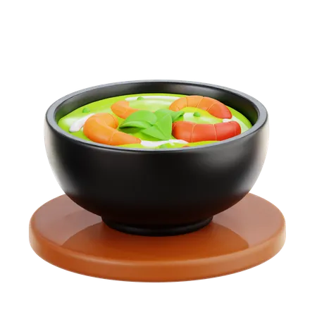 Green Curry  3D Icon