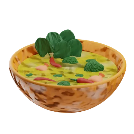 Green Curry  3D Icon