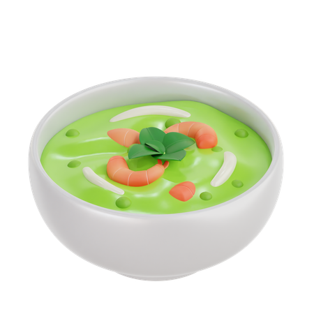 Green Curry  3D Icon