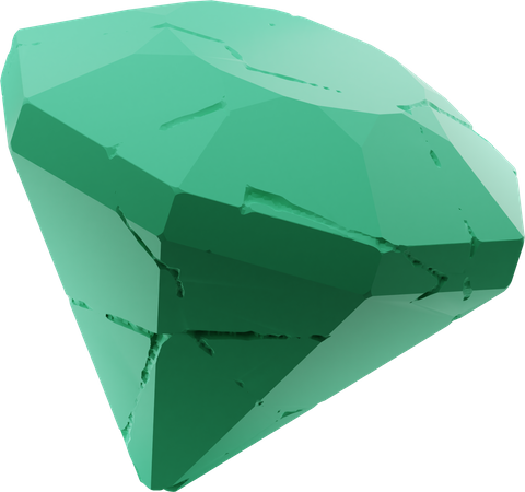 Green Diamond  3D Icon