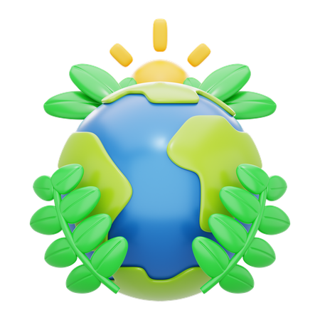 Green Earth  3D Icon