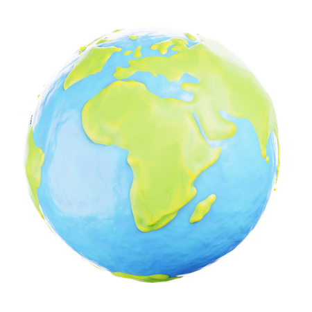 Green Earth  3D Icon