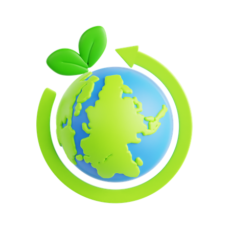 Green Earth  3D Icon