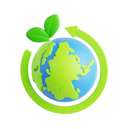 Green Earth  3D Icon