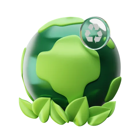 Green Earth  3D Icon