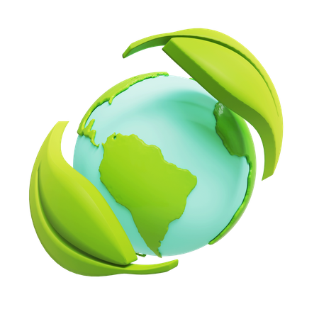 Green Earth  3D Icon