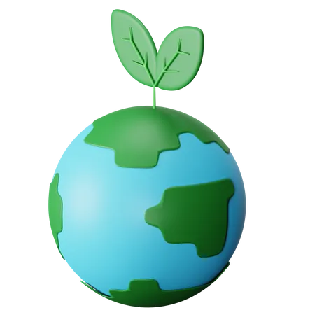 Green Earth  3D Icon