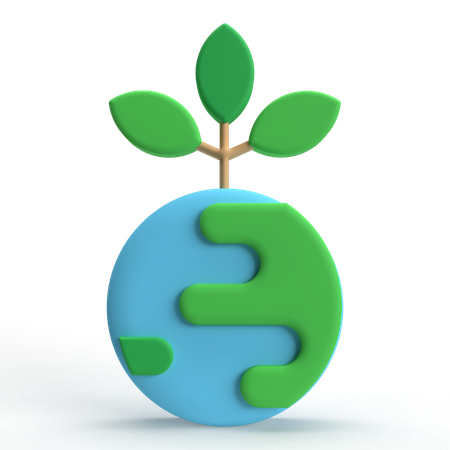 Green Earth  3D Icon