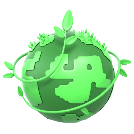 Green Earth  3D Icon