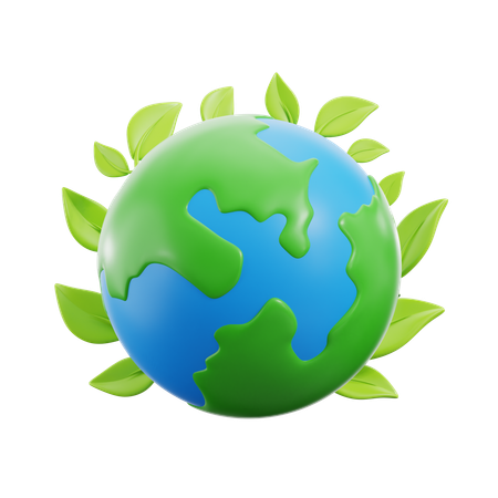 Green Earth  3D Icon