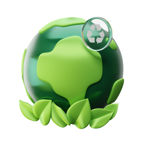Green Earth  3D Icon