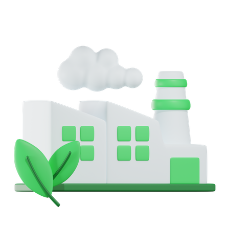 Green Ecology Factory  3D Icon