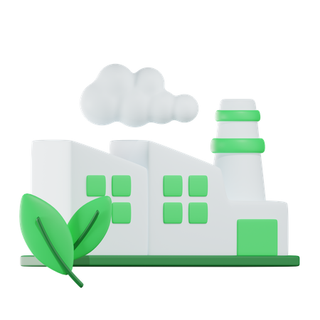 Green Ecology Factory 3D Icon
