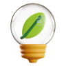green electricity 3d logo