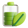 3d green electricity logo