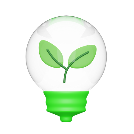 Green electricity  3D Icon