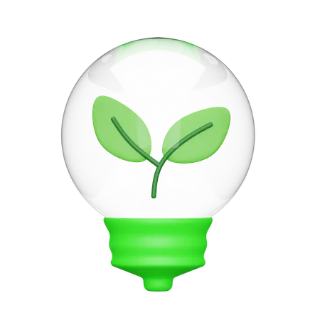 Green electricity  3D Icon