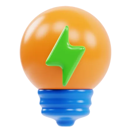 Green Electricity  3D Icon