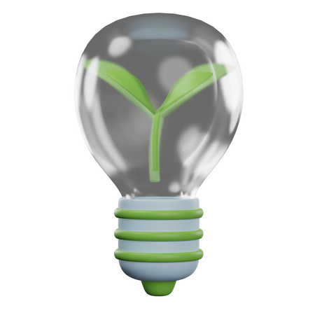 Green electricity  3D Icon