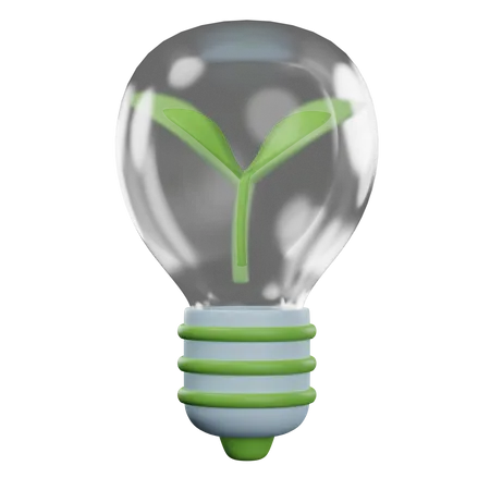 Green electricity  3D Icon