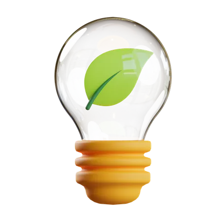 Green electricity  3D Icon