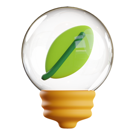 Green electricity  3D Illustration