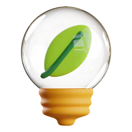 Green electricity  3D Illustration