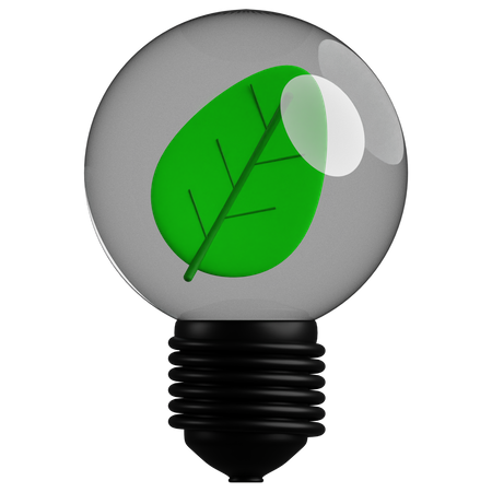 Green Electricity  3D Illustration