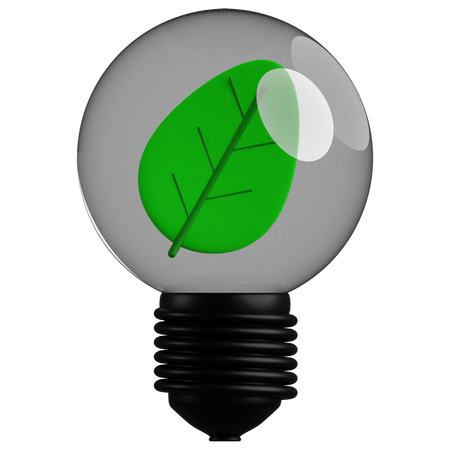 Green Electricity 3D Illustration