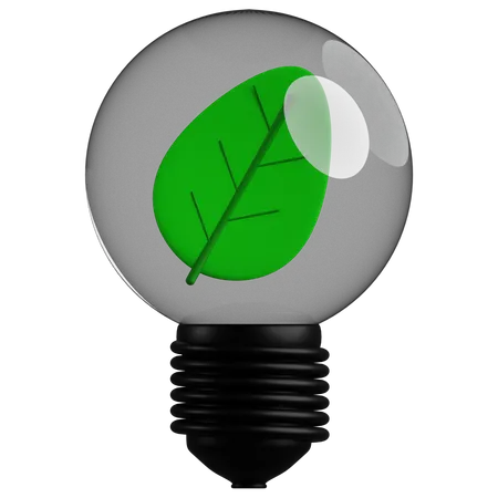 Green Electricity  3D Illustration