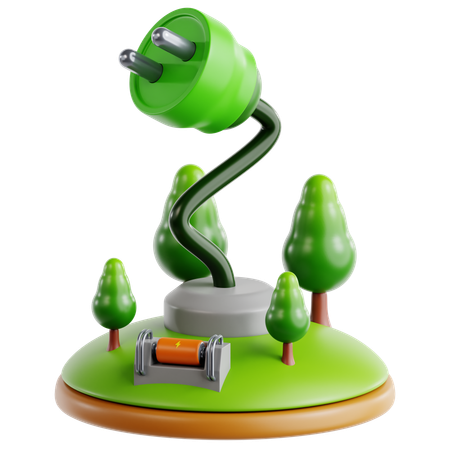 친환경 에너지  3D Icon