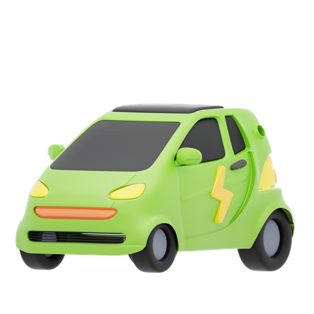 Green Energy Car  3D Icon