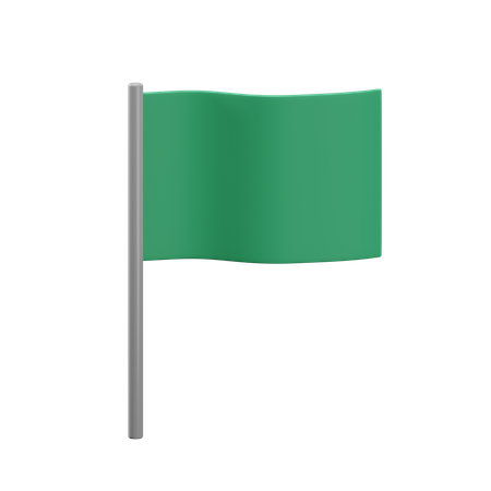 Green Flag  3D Icon