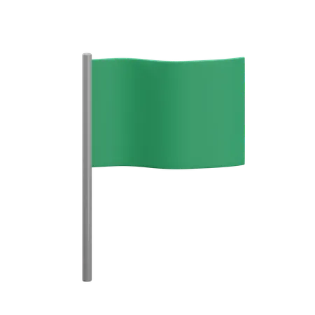 Green Flag  3D Icon