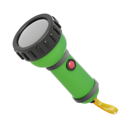 Green Flashlight 3D Icon