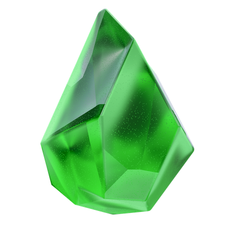 Green Gemstone  3D Icon