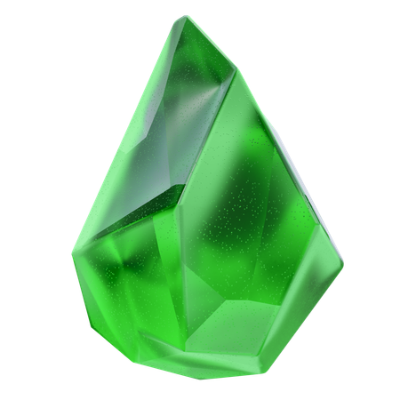 Green Gemstone  3D Icon