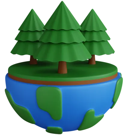 Green Globe  3D Icon