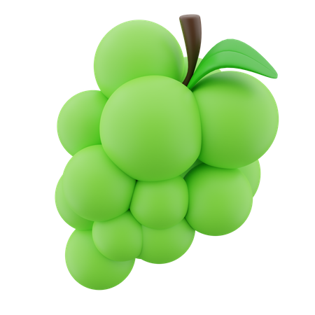 Green Grape  3D Icon